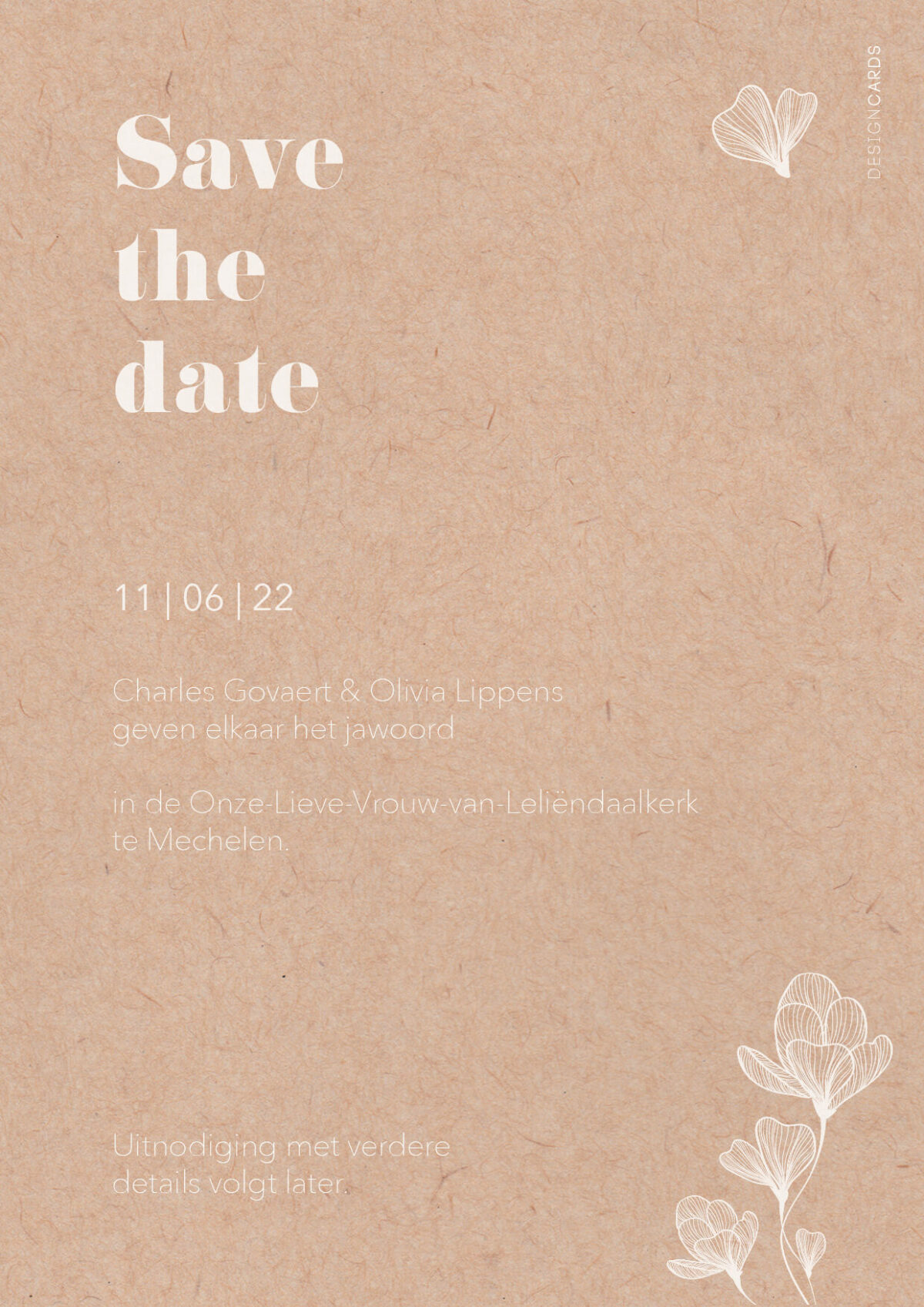 save the date botanical stro papier