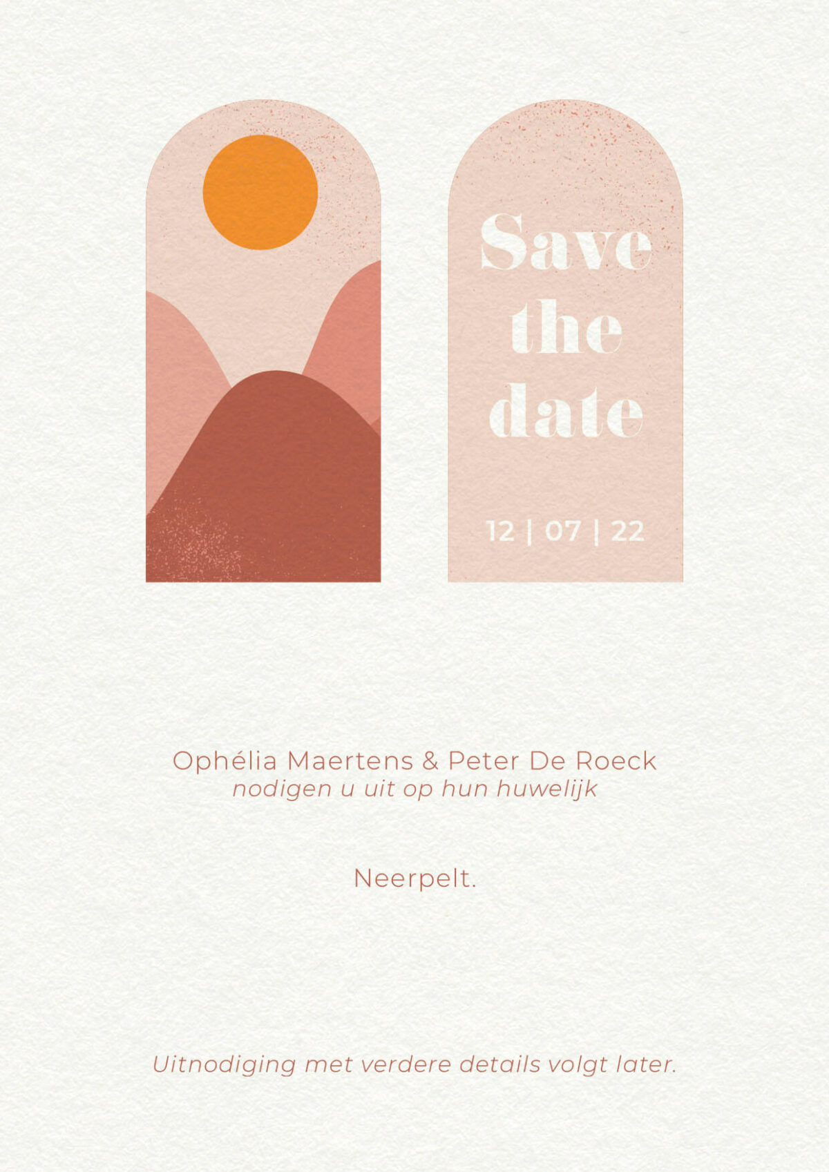 save the date boho abstract landschap