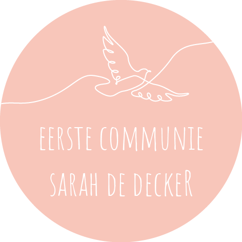 Communie Lentefeest Sticker Rond Dove