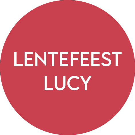 Communie Lentefeest Sticker Rond Warm Rood