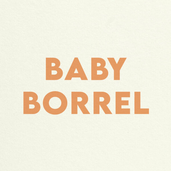 Babyborrelkaart Minimalistisch Simpel Eenvoud Zacht Hip Warm Wit Zacht Zuiders Oranje Burnt Orange