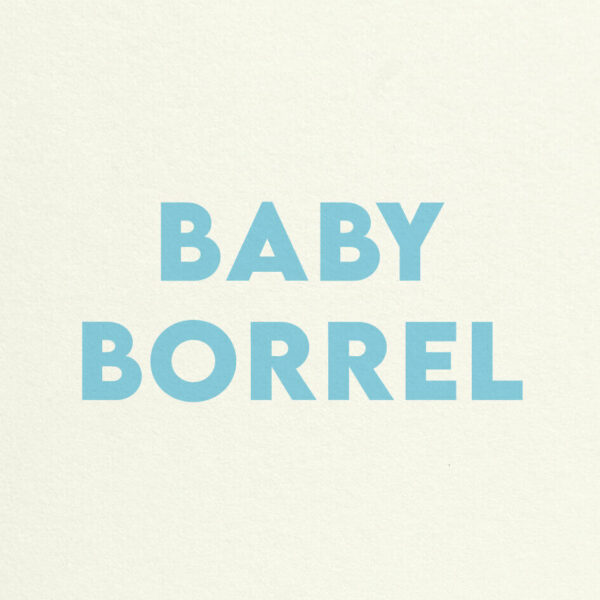 Babyborrelkaart Minimalistisch Simpel Eenvoud Zacht Hip Warm Wit Fris Blauw Aqua Lichtblauw