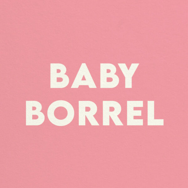 Babyborrelkaart Minimalistisch Simpel Eenvoud Hip Warm Wit Zacht Snoeproze Roze