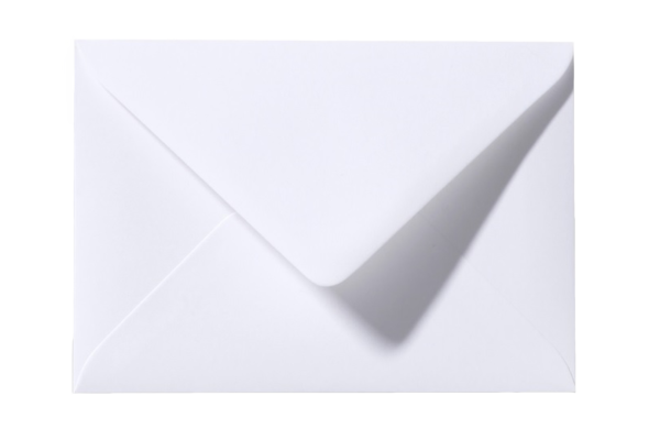 Envelop wit puntklep 18 x 12 cm