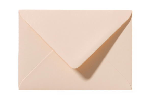 Abrikooskleurige Envelop Abrikoos Puntklep 18 x 12 cm