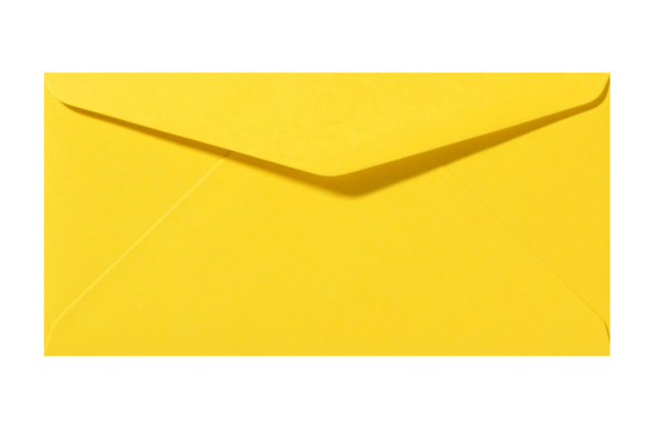 Envelop boterbloemgeel Geel Puntklep 22 x 11 cm