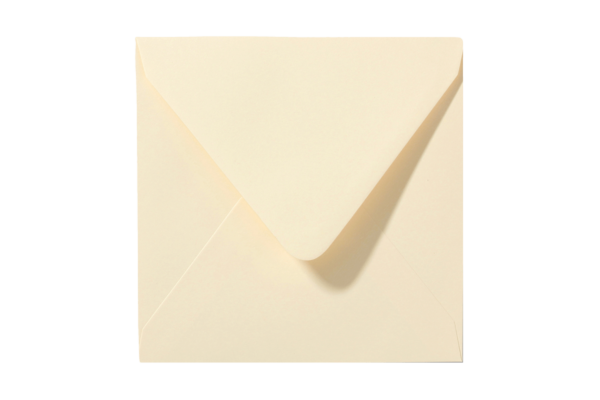 Envelop Beige Chamois Puntklep 14 x 14 cm