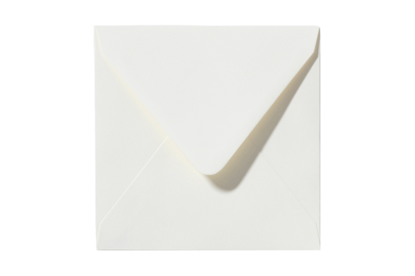 Envelop Crème Ivoor Puntklep 14x 14 cm