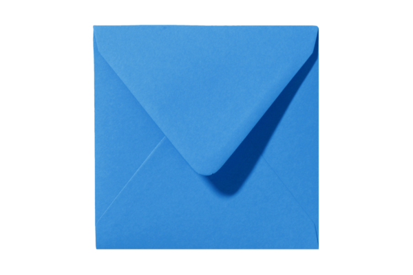 Koningsblauw Envelop Puntklep 14 x 14 cm