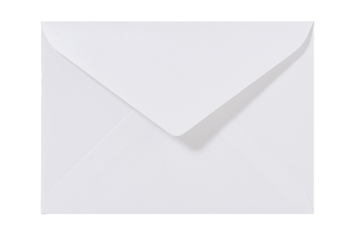 Envelop Metallic Wit Puntklep 18 x 12 cm