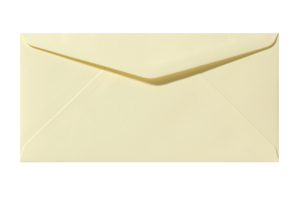 Envelop Zacht Geel Puntklep 22 x 11 cm
