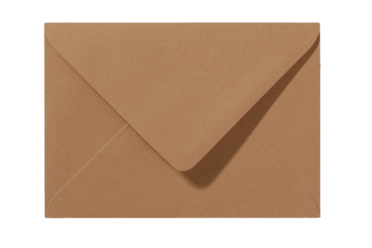 Envelop Bruin Puntklep 18 x 12 cm C6