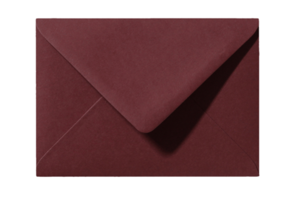 Envelop Bordeaux Donkerrood Rood Puntklep 18 x 12 cm C6