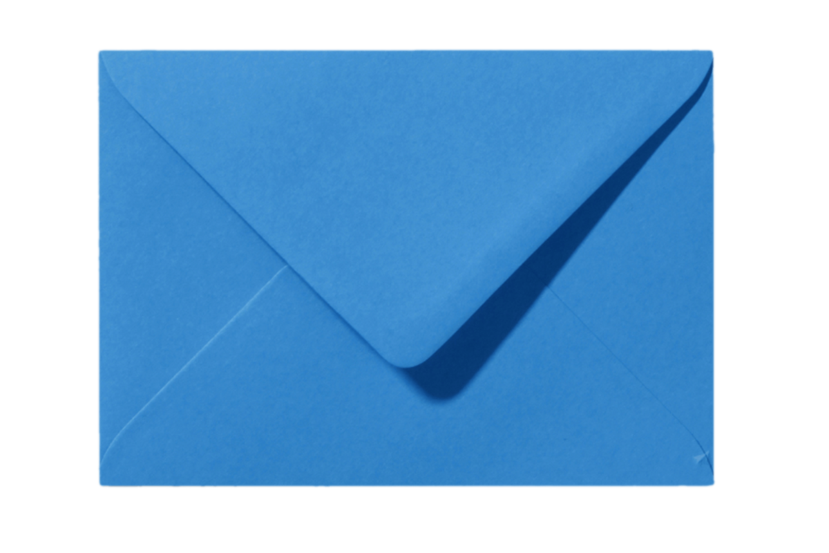 Koningsblauw Envelop Puntklep 18 x 12 cm C6